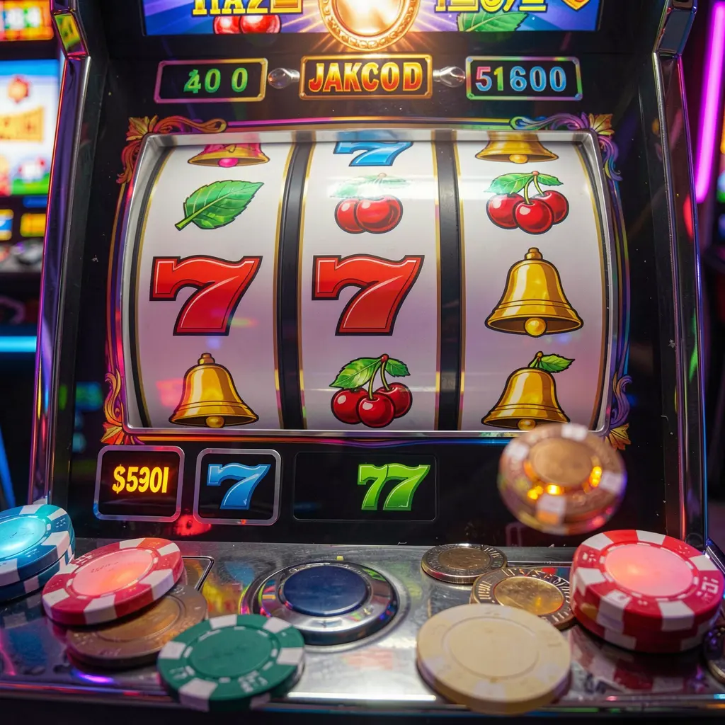 Amable anfitrión de casino de MXCASH sonriendo y señalando hacia adelante con una ruleta y máquinas tragamonedas detrás de él, creando una atractiva escena de inicio de sesión para los jugadores en México MXCASH – Experimenta la emoción de las máquinas tragamonedas clásicas en México